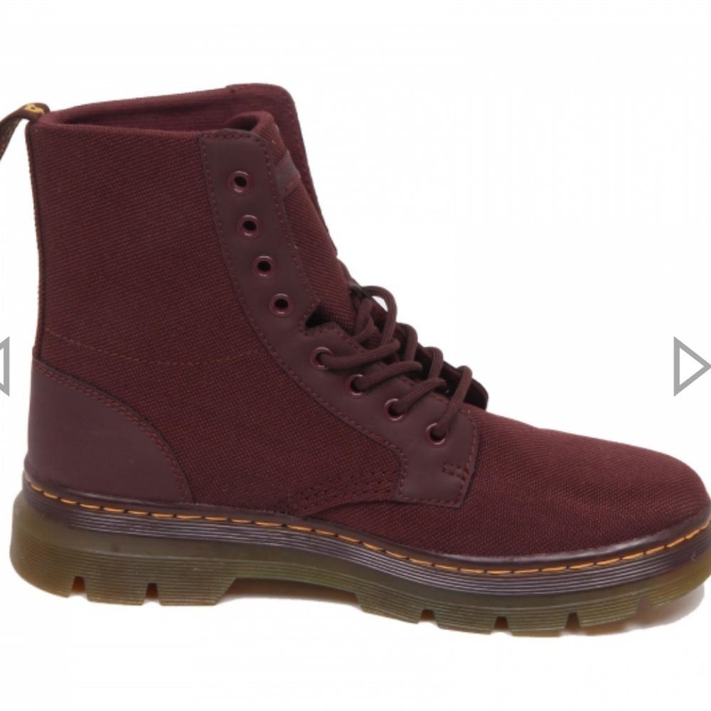 DR. MARTENS combs burgundy, boots man 4.  Ladies 5
